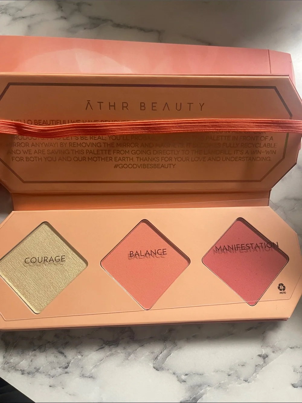 ATHR Beauty Crystal Charged Cheek Palette - Peachy Pink